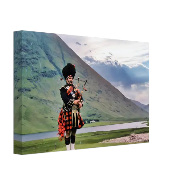 Bagpipes in Scotland 1970s - Canvas Print