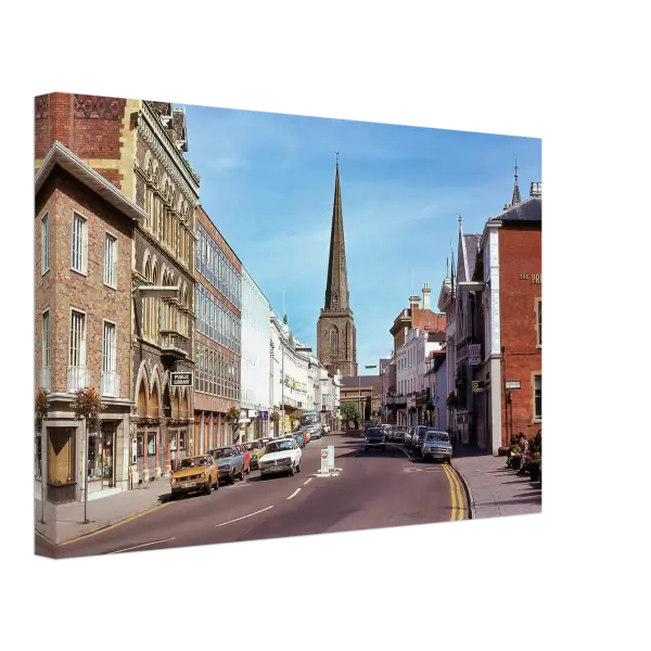 Broad Street Hereford 1970s - Canvas Print