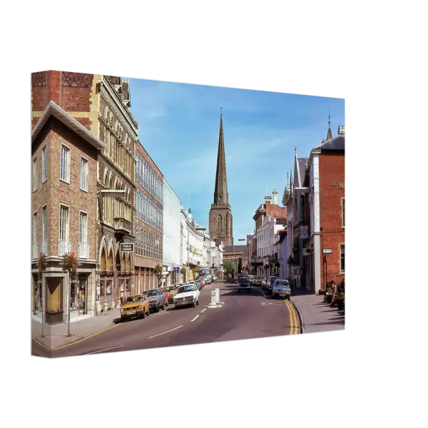 Broad Street Hereford 1970s - Canvas Print