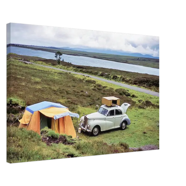 Camping in Scotland with a Wolseley 680 1962 - Canvas Print