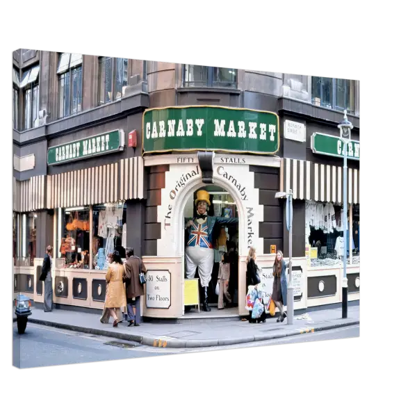 Carnaby Market Warwick Street London 1970s - Canvas Print