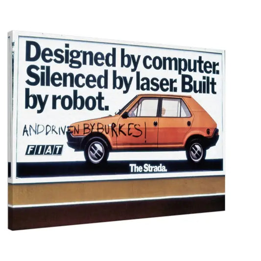 Fiat Strada advertising hoarding 1979 - Canvas Print