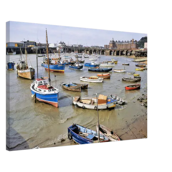 Folkestone Harbour Kent 1970s - Canvas Print
