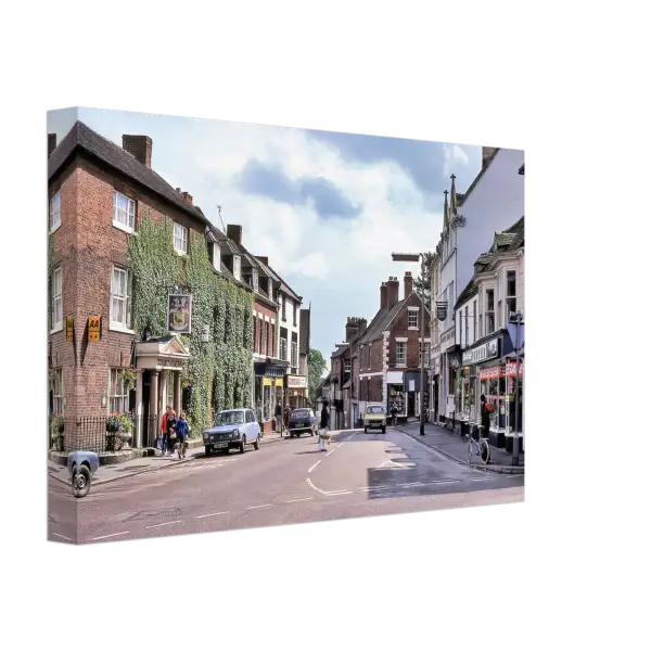 Market Drayton Shropshire 1970s - Canvas Print