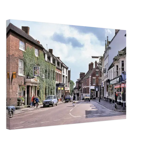 Market Drayton Shropshire 1970s - Canvas Print