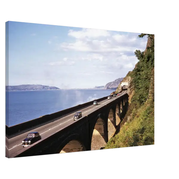 Pen-y-Clip road viaduct Penmaenmawr 1961 - Canvas Print