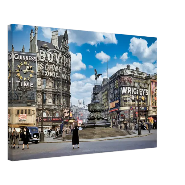 Piccadilly Circus London 1955 - Canvas Print