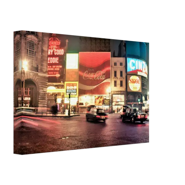 Piccadilly Circus London 1970s - Canvas Print