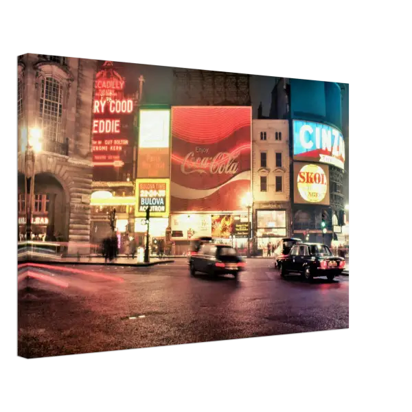 Piccadilly Circus London 1970s - Canvas Print