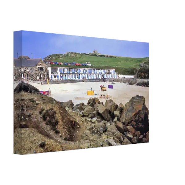 Porthgwidden Beach St Ives Cornwall 1970s - Canvas Print