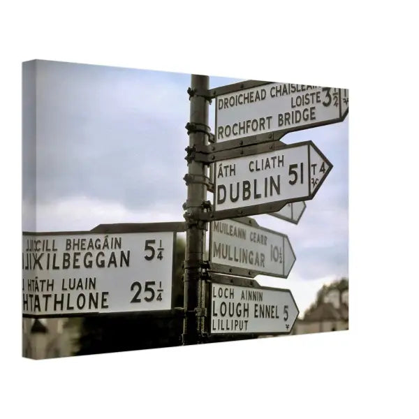 Sign Post in Ireland 1975 - Old Photo