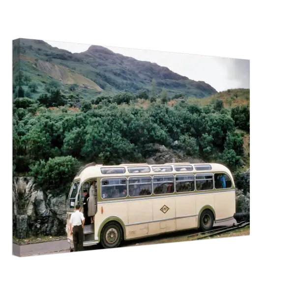 SMT coach in the Trossachs Scotland 1950s - Canvas Print
