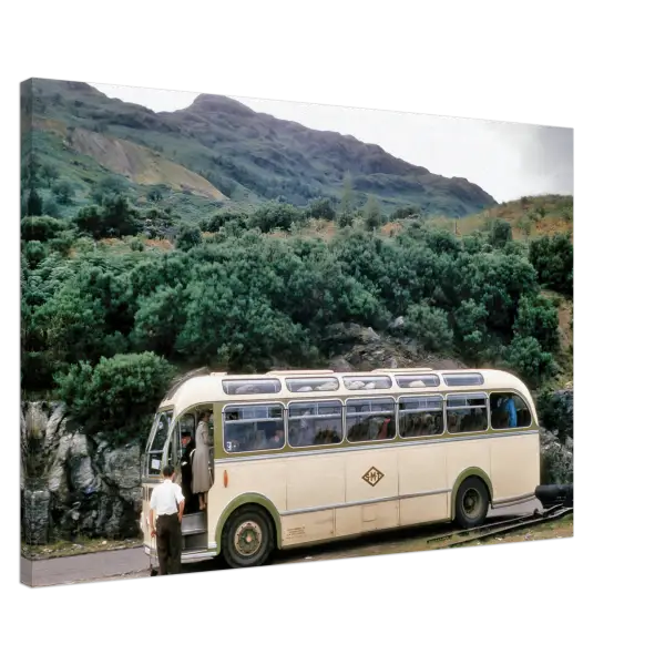 SMT coach in the Trossachs Scotland 1950s - Canvas Print