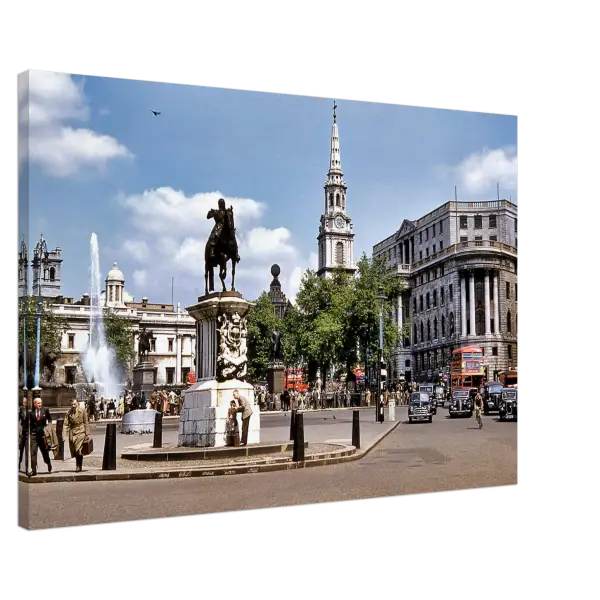 Trafalgar Square London 1950s - Canvas Print