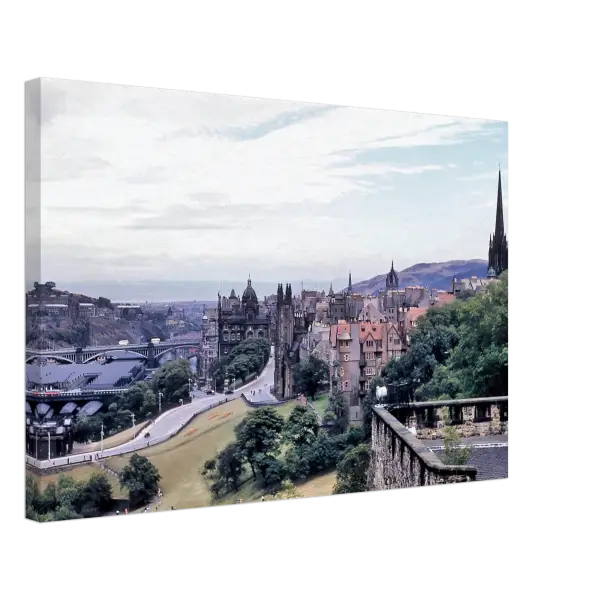 View from Edinburgh Castle 1950s - Canvas Print